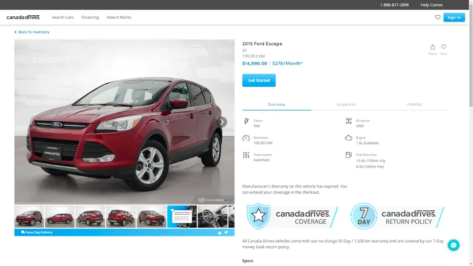 Canada Drives Shop screenshot screenshot